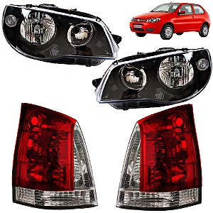 KIT Farol Lanterna Palio 2004 2005 2006 2007 2008 a 2016 Máscara Negra FU