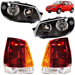 KIT Farol Lanterna Palio 2004 2005 2006 2007 2008 a 2016 Máscara Negra TRI