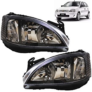 Farol Corsa Montana 2008 2009 2010 2011 2012 Máscara Negra
