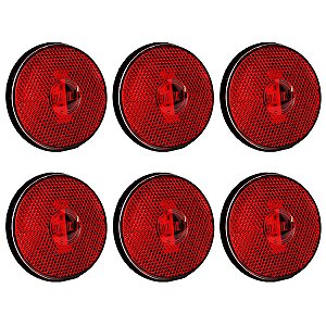 6 Lanterna Lateral Caminhão Carreta Baú Randon LED BIVOLT VM