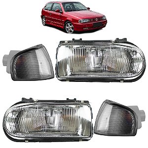 PAR Farol Lanterna Gol 1995 1996 1997 1998 1999 G2 Cromado FU