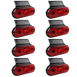 8 Lanterna Lateral Caminhão Carreta Facchini LED VM +Suporte