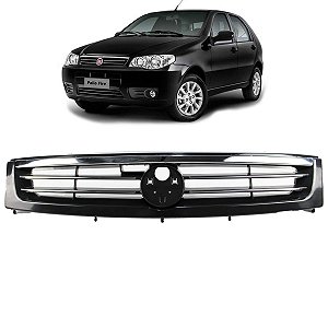 Grade Palio Fire Economy 2014 15 16 17 Preta Frisos Cromada