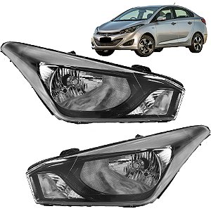 PAR Farol HB20S TODOS 2012 2013 2014 2015 a 2018 Máscara Negra