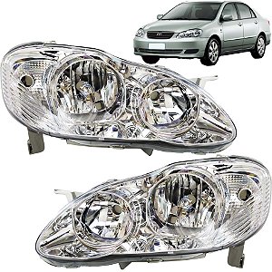 Farol Corolla 2005 2006 2007 2008 Cromado