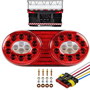 Lanterna Traseira para Caminhão Randon LED 24 volts LE +Conector