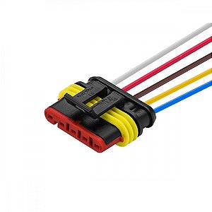 Conector 5 Vias Selado com Chicote Automóvel Caminhão Ônibus