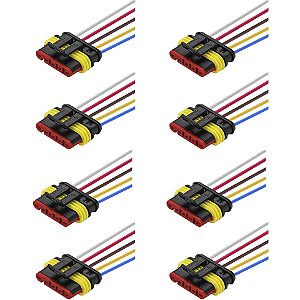 8 Conector 5 Vias Selado com Chicote Automóvel Caminhão Ônibus