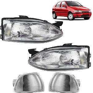 PAR Farol Lanterna Palio 1996 1997 1998 1999 2000 G1 Cromado