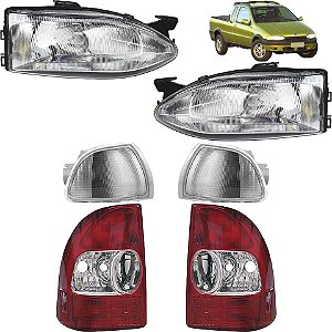 KIT Farol Lanterna Strada 1996 1997 1998 1999 2000 G1 Cromado