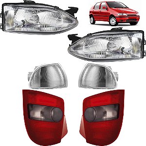 KIT Farol Lanterna Palio 1996 1997 1998 1999 2000 G1 FU Cromado