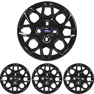 JG 4 Calota KA + KA Sedan 2015 2016 2017 2018 Aro 14 Black Piano com Emblema