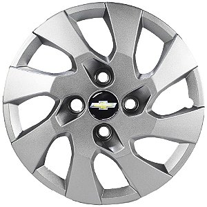 JG 4 Calota Prisma 2013 2014 2015 2016 Aro 15 Prata Metálico com Emblema