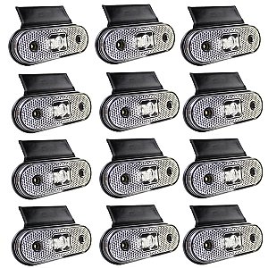 12 Lanterna Lateral Caminhão Carreta Facchini LED CR +Suporte