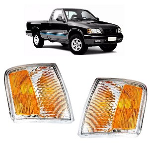 Par Lanterna Dianteira S10 ou Blazer 1995 à 2000 Cristal com Âmbar LD/LE