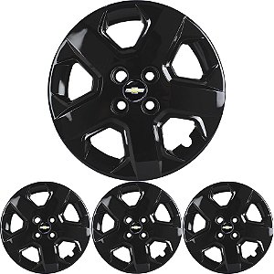 JG 4 Calota Spin 2013 2014 a 2020 Aro 15 Black Piano com Emblema