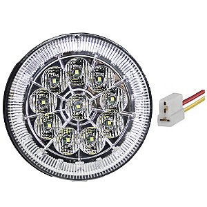 Lanterna Traseira 125mm Caminhão Carreta Mod. Randon 10 LED CR 24V +Conector
