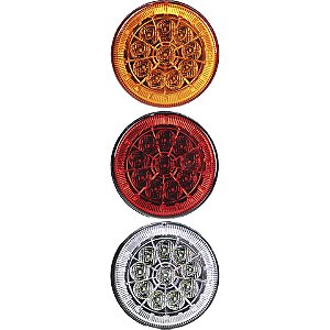 3 Lanterna Traseira 125mm Caminhão Carreta Mod. Randon 10 LED 24V