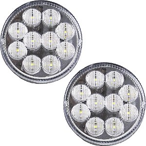 2 Lanterna Traseira 96mm Ônibus Caminhão Bugue 10 LED CR 12V