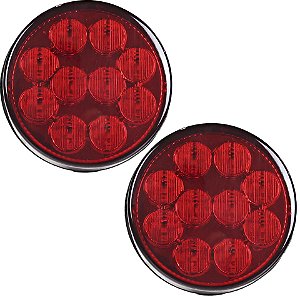 2 Lanterna Traseira 96mm Ônibus Caminhão Bugue 10 LED VM 12V