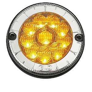 Lanterna Traseira 125mm Ônibus Caminhão Carreta 10 LED CR/AM