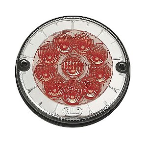 Lanterna Traseira 125mm Ônibus Caminhão Carreta 10 LED CR/VM
