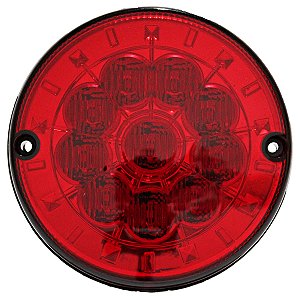 Lanterna Traseira 125mm Ônibus Caminhão Carreta 10 LED VM 12V