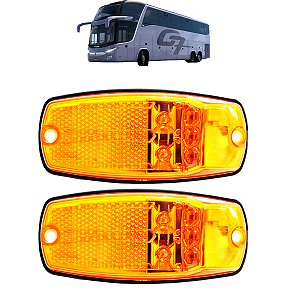 KIT 2 Lanterna Lateral Ônibus Marcopolo G7 5 LED Bivolt