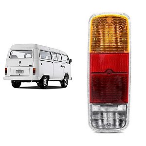 Lanterna Traseira Kombi Âmbar Vermelha Cristal SEM SOQUETE