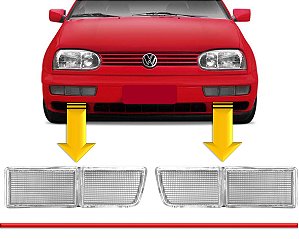 PAR Aplique Defletor Dianteiro Golf ALEMÃO GL / GLX 94 95 96 97 98 Cristal