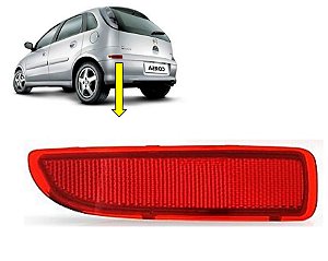 Refletor Para-choque Traseiro Chevrolet Corsa Hatch 2003 à 2014 Rubi Lado Esquerdo Lado do Motorista
