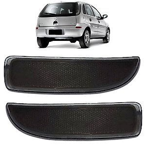 PAR Refletor Para-choque Traseiro Corsa Hatch 2003 à 2014 Lente Fumê