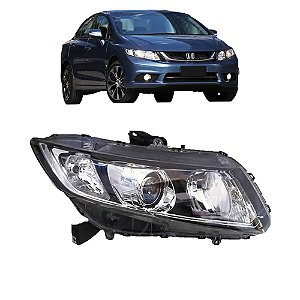 Farol Civic 2013 2014 15 16 Elétrico com Motor Foco Duplo LD