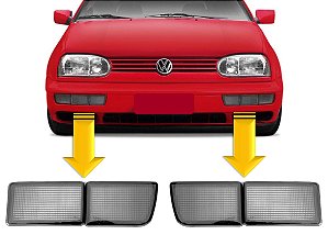 Par Aplique Defletor Dianteiro Golf Mexicano GL/GLX 94 95 96 97 98 Fumê
