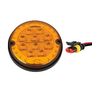 Lanterna Traseira 125mm Ônibus Comil Mascarello Neobus 10 LED AM 24V + Conector