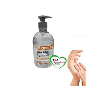 CICLO GEL  ANTISSEPTICO ALCOOL EM GEL  70º  GLICERINADO  C/ VALVULA 430G BOA SAUDE LOJA VIRTUAL