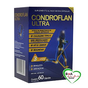 CONDROFLAN ULTRA COLÁGENO TIPO II COM VITAMINA D E MAGNÉSIO COM 60 CAPSULAS BOA SAUDE LOJA VIRTUAL E SUPLEMENTOS