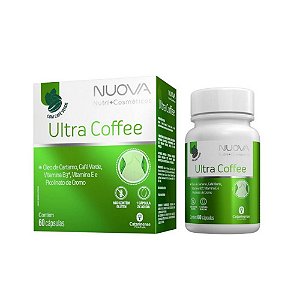 NUOVA ULTRA COFFEE ÓLEO DE CARTAMO CAFE VERDE VITAMINA E B3 + CROMO COM 60 CAPS GEL - LABORATÓRIO CATARINENSE BOA SAÚDE LOJA VIRTUAL