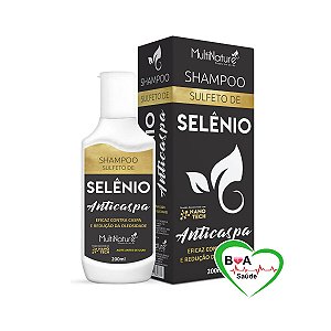 SHAMPOO ANTICASPA SULFETO DE SELENIO 200 ML MULTINATURE BOA SAUDE LOJA VIRTUAL