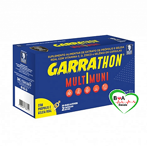 GARRATHON MULTI MUNI 500 MG C/ 60 CPS GELEIA REAL + SUPLEMENTO VITAMÍNICO E MINERAL  BOA SAUDE