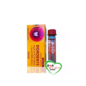 DORDENTE SOLUCAO C/ 1 FLACONETE 3 ML  ANESTESICO LOCAL BOCAL HEARST
