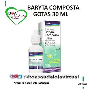BARYTA COMPOSTA KLEIN GOTAS 30ML Baryta carbonica 6CH 0,5 mL/mL e Atropa belladona 4CH 0,5 mL/mL