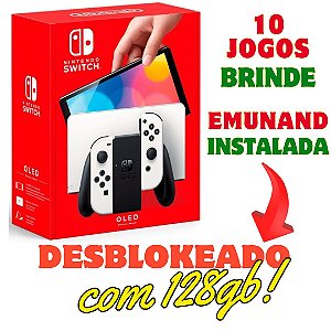 Nintendo Switch OLED Branco DESBLOQUEADO 128GB