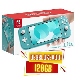 Nintendo Switch Lite Turquesa- DESBLOQUEADO com 128gb - Games Você Compra  Venda Troca e Assistência de games em geral