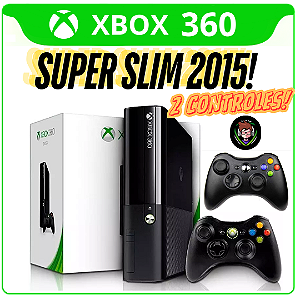 Xbox 360 Super Slim 2015 com 2 Controles