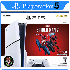 Sony Playstation 5 1TB Slim com Leitor de Disco e o jogo Spiderman 2