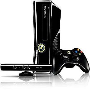 Microsoft Xbox 360 Super Slim 4gb Standard Desbloqueado + Kinect + 2  Controles + 1 Jogo