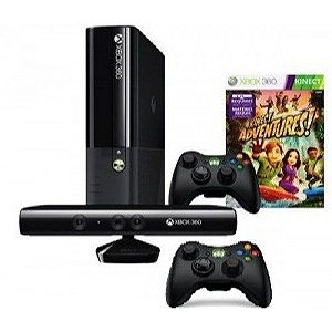 Xbox 360 Super Slim 4GB Kinect 1 Controle 2 Jogos