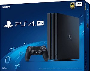 Playstation 4 PRO - 1TB - 4k Ultra HD 1 jogo semi novo de brinde