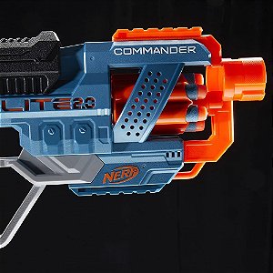 Lança Dardos Nerf Elite 2.0 Commander RD-6, Tambor Giratório Para 6 Dardos - E9486 - Hasbro, Laranja Azul